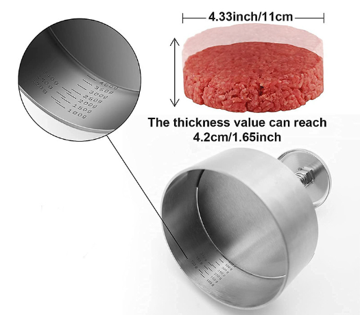 304 Stainless Steel Meat Pie Mold Burger Press Meat Pie Mold Kitchen Handy Tool