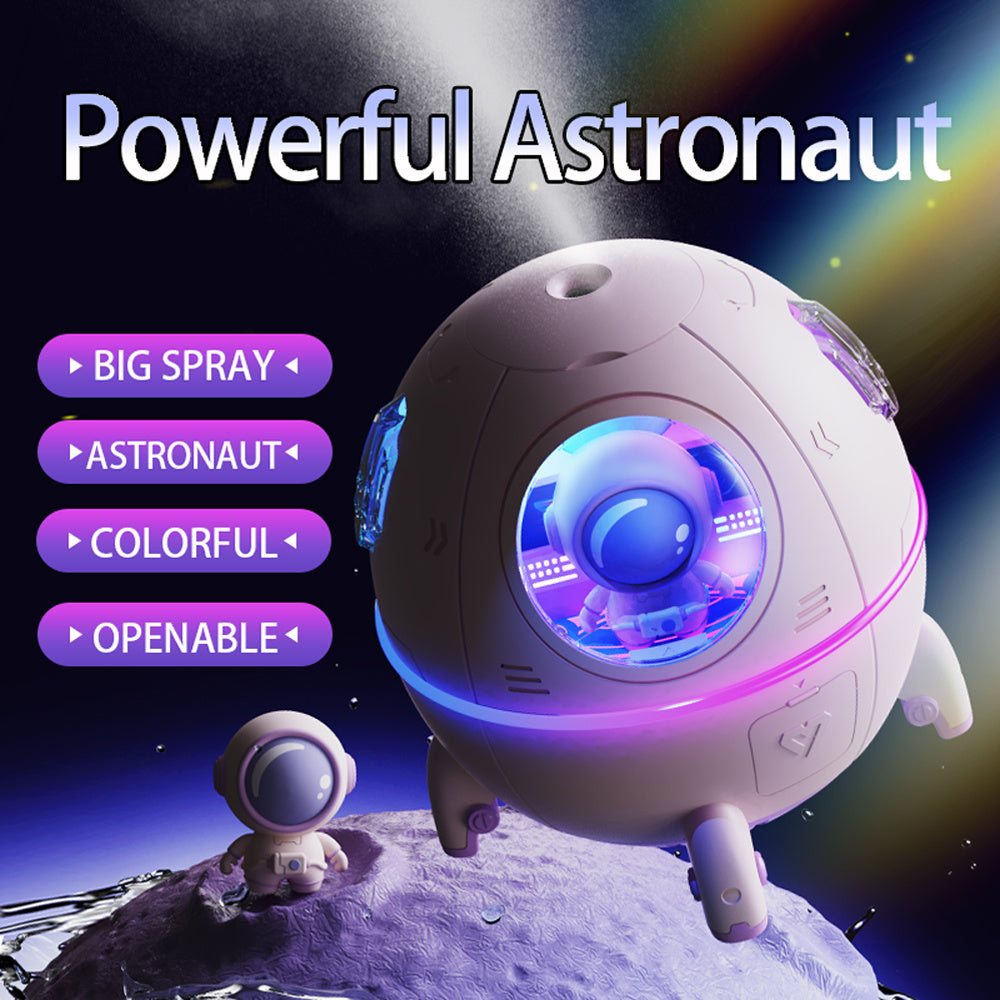 220ML Rechargeable Space Capsule Air Humidifier USB Ultrasonic Cool Mist Aromatherapy Water Diffuser With Led Light Astronaut