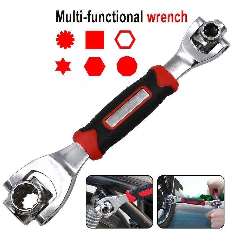 Wrench 48 In 1 Tools Socket Works With Spline Bolts Torx 360 Degree 6-Point Universial Furniture Car Repair 25cm/9.84in