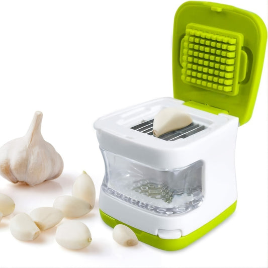 1pc Garlic Press Stainless Steel Double-sided Gadget Crusher And Slicer With Ergonomic Design And Practical Kitchen Utensils To Keep Your Hands Free Of Odor