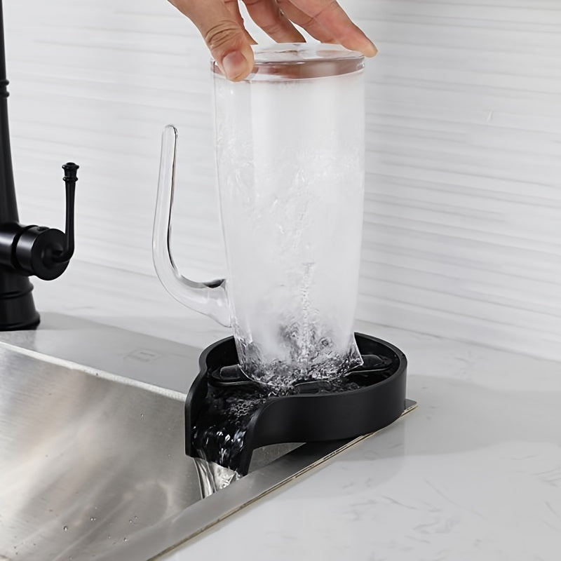 1pc Glass Rinser For Kitchen Sink; Bottle Cup Washer For Sink Attachment; Kitchen Bar Sink Cleaner; Bottle Washer; Kitchen Sink Automatic Flushing Device