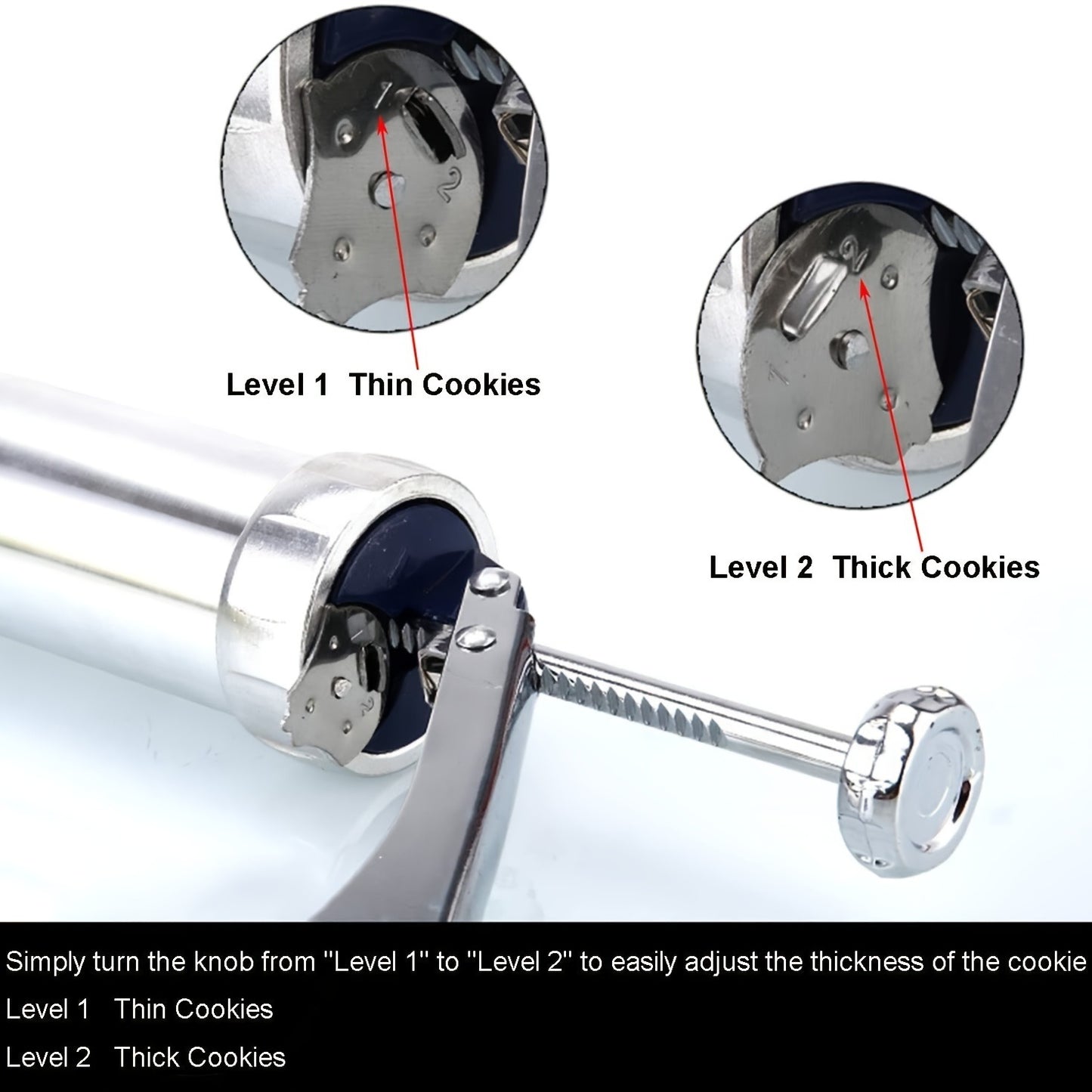 1 Set; Cookie Press Gun Kit; Includes 20 Cookie Dies And 4 Stainless Steel Nozzle For DIY Biscuit Maker And Decoration Christmas Cookie Making; Kitchen Accessories