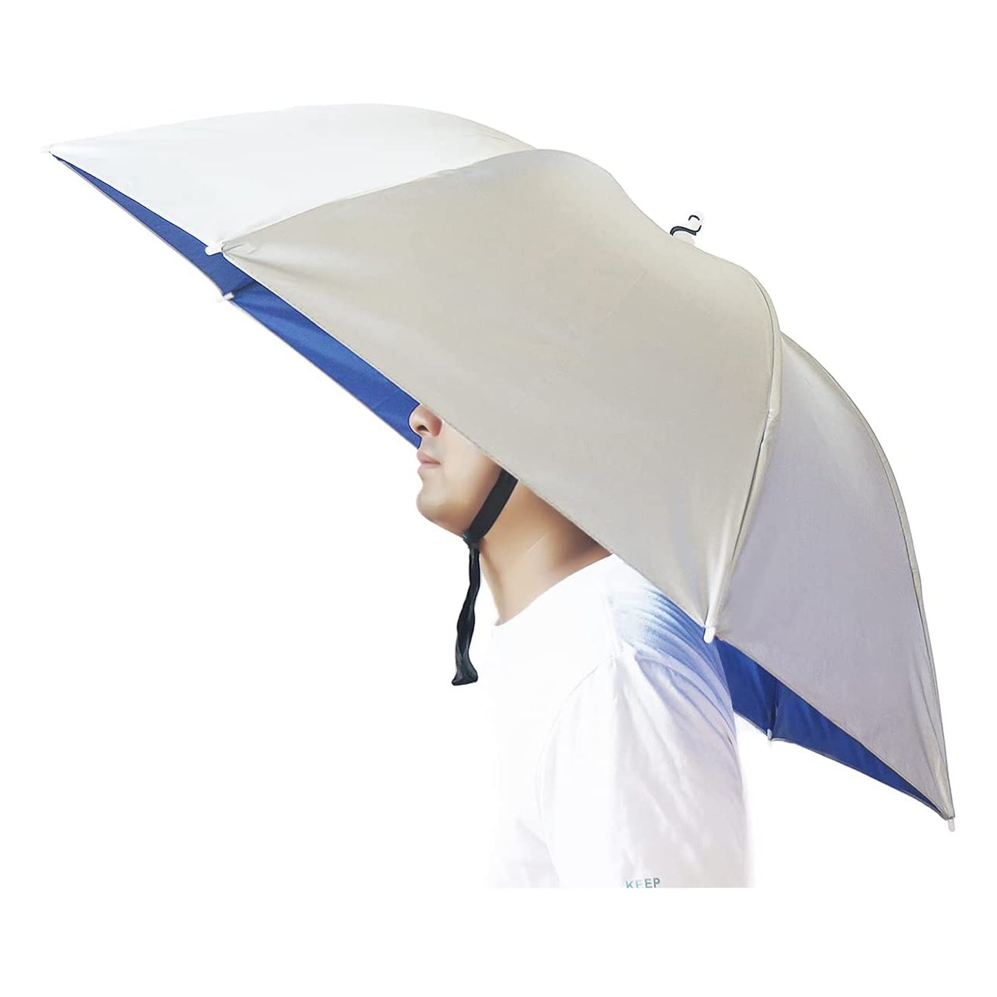 35 Inch Hands Free Foldable Anti UV Adjustable Umbrella Cap Suitable For Fishing Golf Camping Beach Gardening Sun Shade Outdoor
