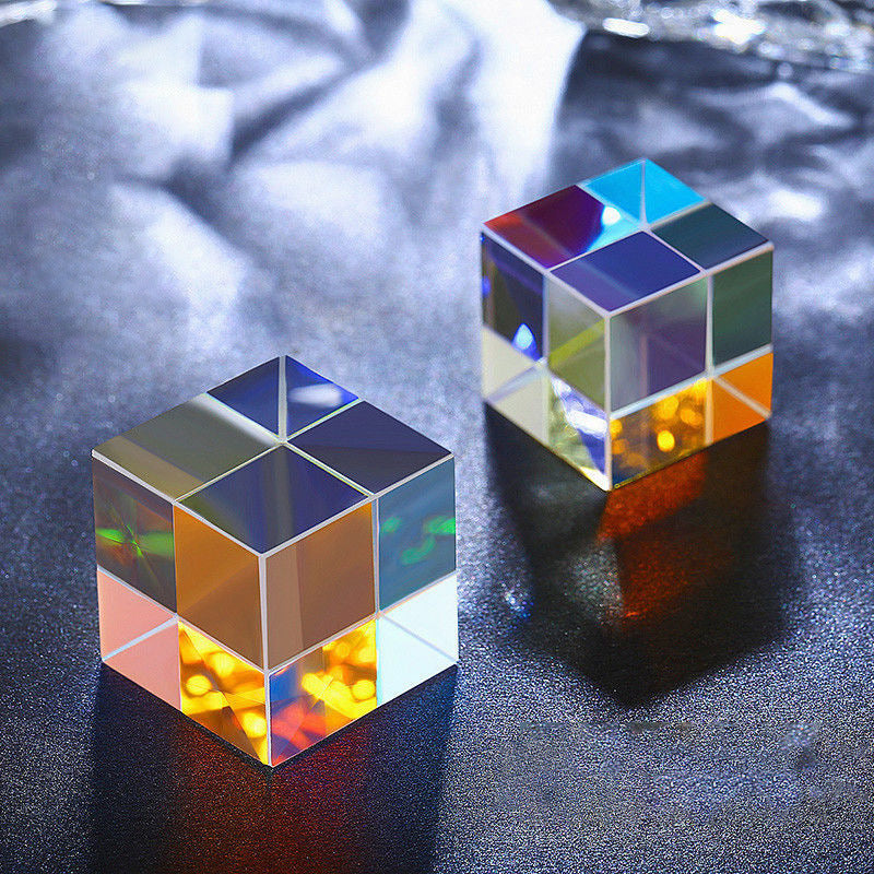 2pcs Creative Gifts Light Cube Prism Color Six-sided Rainbow Photo Photography 15*15*15mm