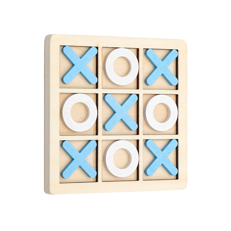 1 Pcs XO Tic Tac Toe Wooden Game Toy Educational, Entertainment, Leisure, Board Game, Building Block Toys 5.5" *5.5 "