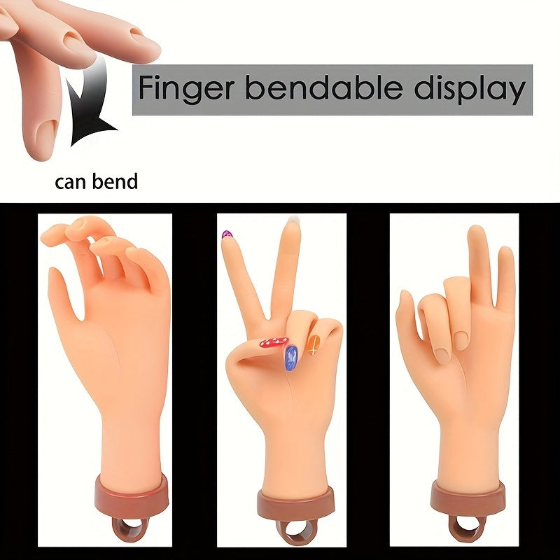 Acrylic Nail Practice Hand - Mannequin Hands for Nail Art Training and Practice - Fake Hand Bracket Mold for Perfect Nail Design
