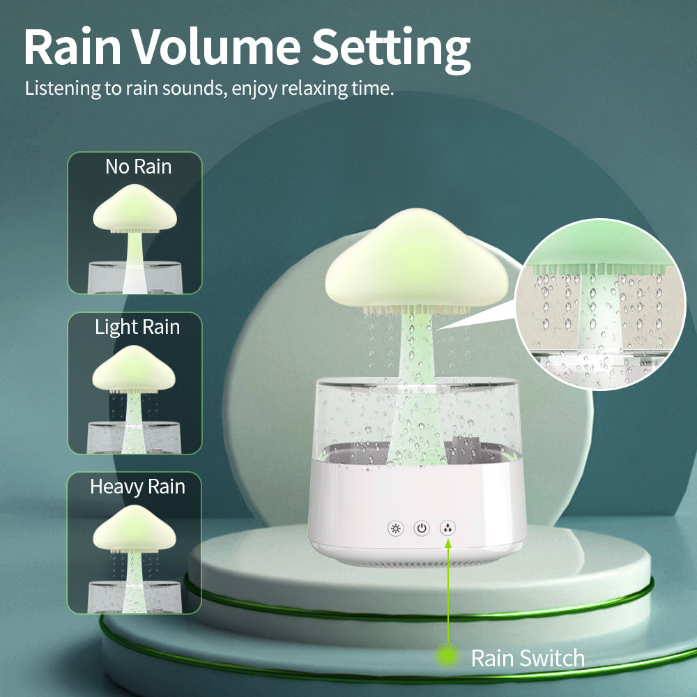 2023 New Dropshipping Items Rain Cloud Dripping Humidifier and Oil Diffuser Night Light Relax Aromatherapy Rain Cloud Humidifier