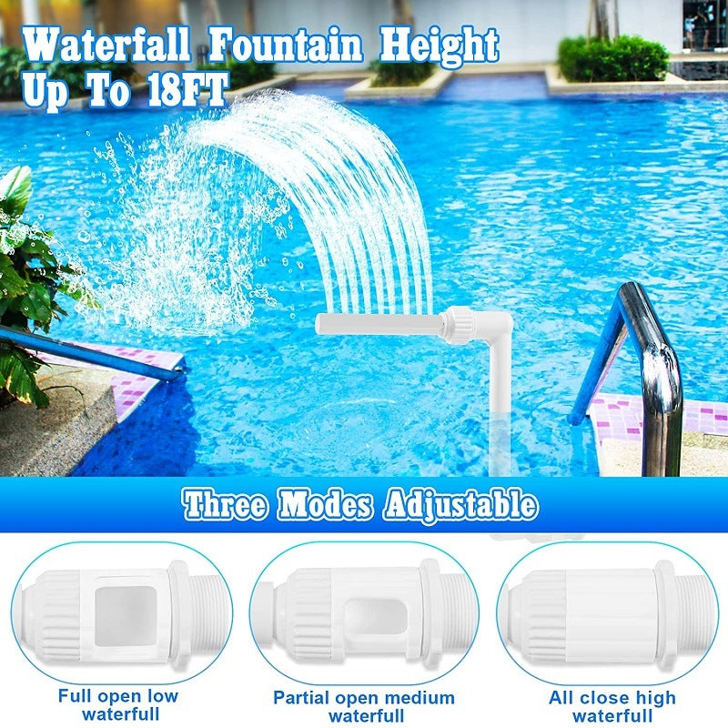 Waterfall Swimming Pool Fountain Fish Pond Waterfall Fountain Adjustable Pool Decoration Cooling Spray For Yard