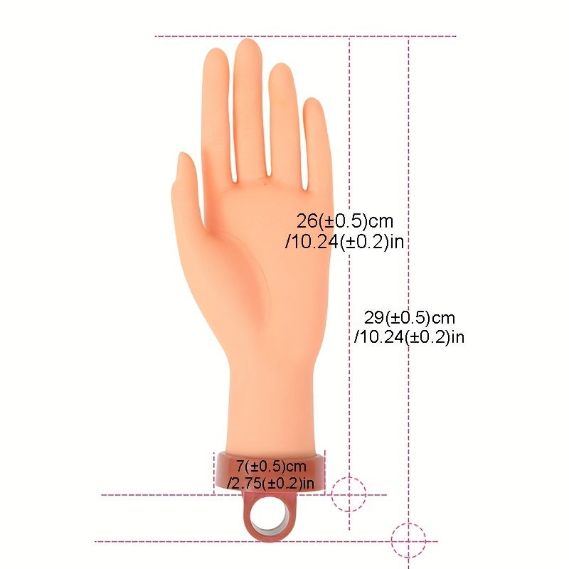 Acrylic Nail Practice Hand - Mannequin Hands for Nail Art Training and Practice - Fake Hand Bracket Mold for Perfect Nail Design