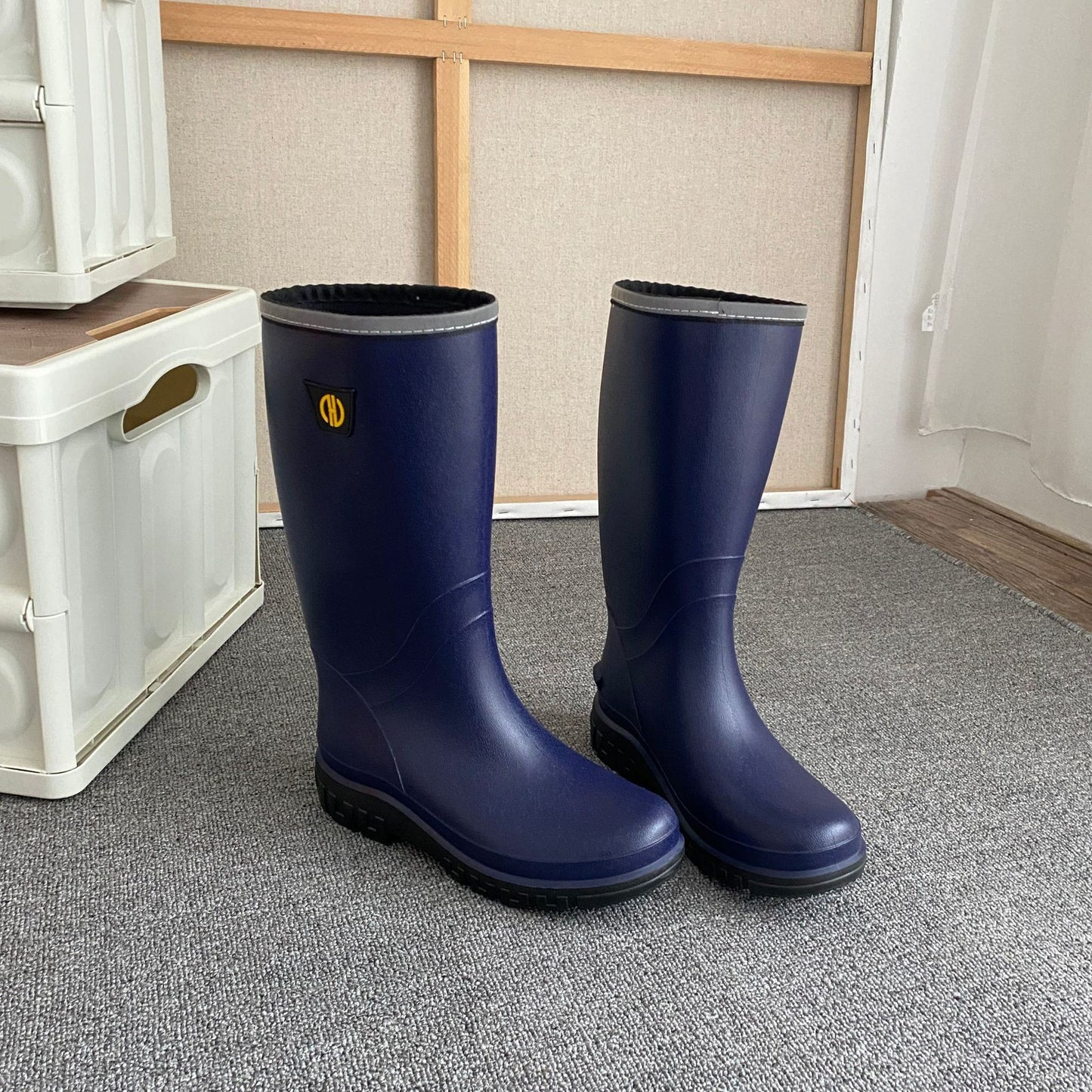 Men's Rain Boots Wear-resistant Waterproof Non-slip Knee High Rain Shoes For Outdoor Working Fishing