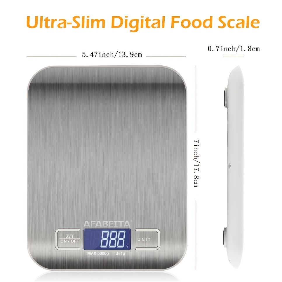 1pc 10KG/5KG Kitchen Scales Stainless Steel Weighing For Food Diet Postal Balance Measuring LCD Precision Electronic