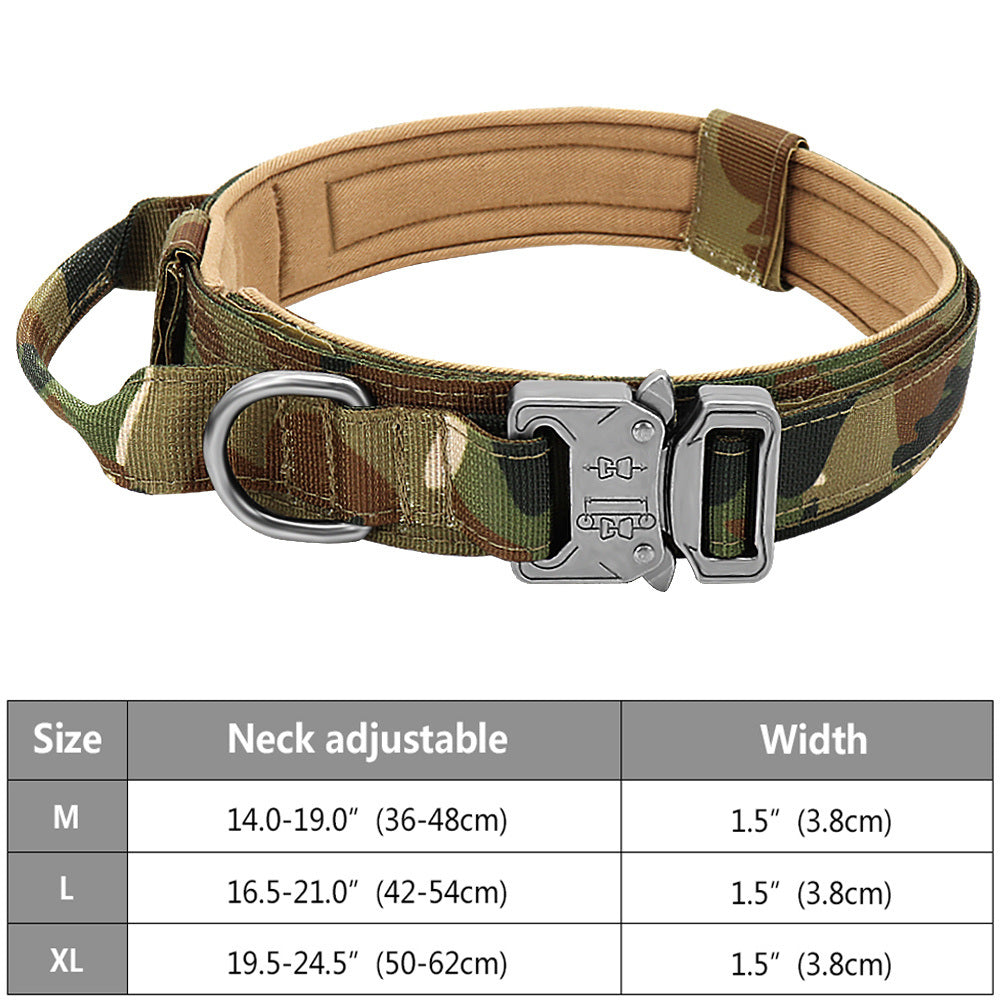 Tactical Pet Collar; Dog Collar With Handle; Military Heavy Duty Dog Collars For Medium Large Dogs