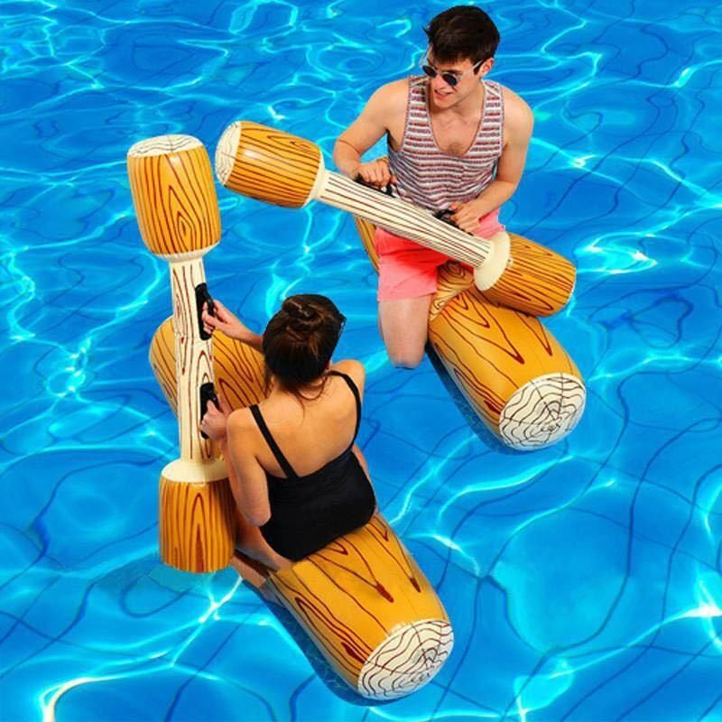 4 Pcs Inflatable Pool Floats, Pool Rafts Row Toys For 2 Players Adults Children Summer Pool Party Floating Toys For Swimming Pool Water Games